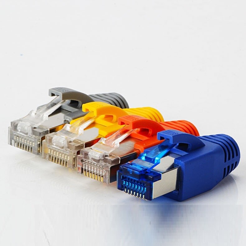 RJ45 Cat7 Caps Cat6a Network Ethernet Cable Connector Cat 7 Plug Protective Multicolour Boots Sheath Color Bush OD 8.5mm