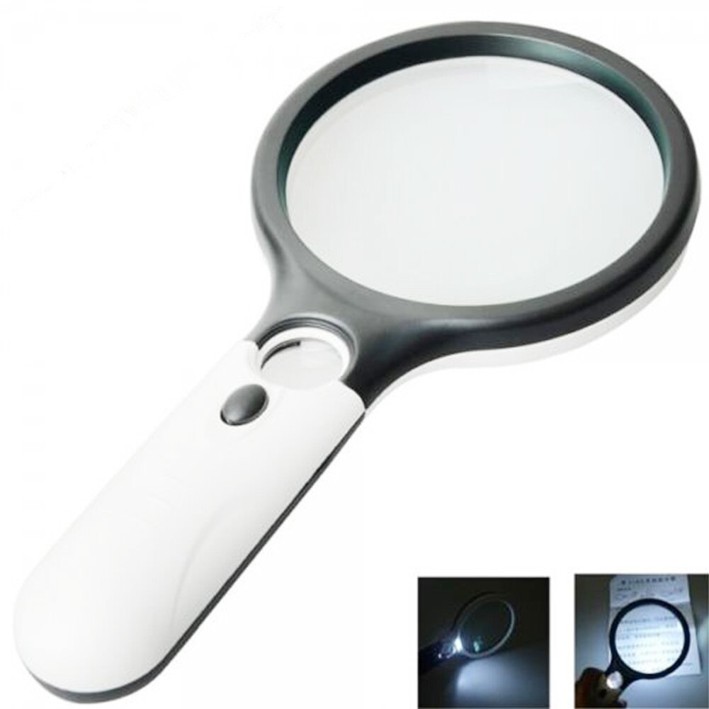 30x Optical Magnifying Glass 12LED Magnifying Lens for Reading Book Jewelry for Antique Appreciate / Reading: B