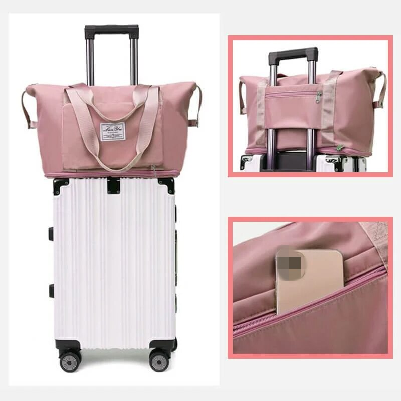 Erittäin suuri kapasiteetti kokoontaitettava laukku matkakassit kantaa kantaa matkatavaroiden säilytys käsilaukku vedenpitävä duffel setti naisille
