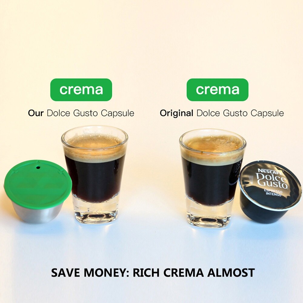 Capsules de café réutilisables, dosette rechargeable pour nescafé, en acier inoxydable, Dolce Gusto, filtre à crème permanente