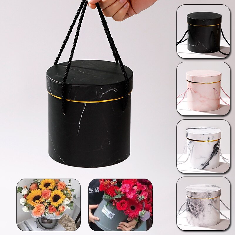 Ronde Bloemen Dozen Bloem Verpakking Papieren Zak Cadeau Opbergdoos Bloemist Boeket Bloem Verpakking Doos Met Deksel Wedding Party