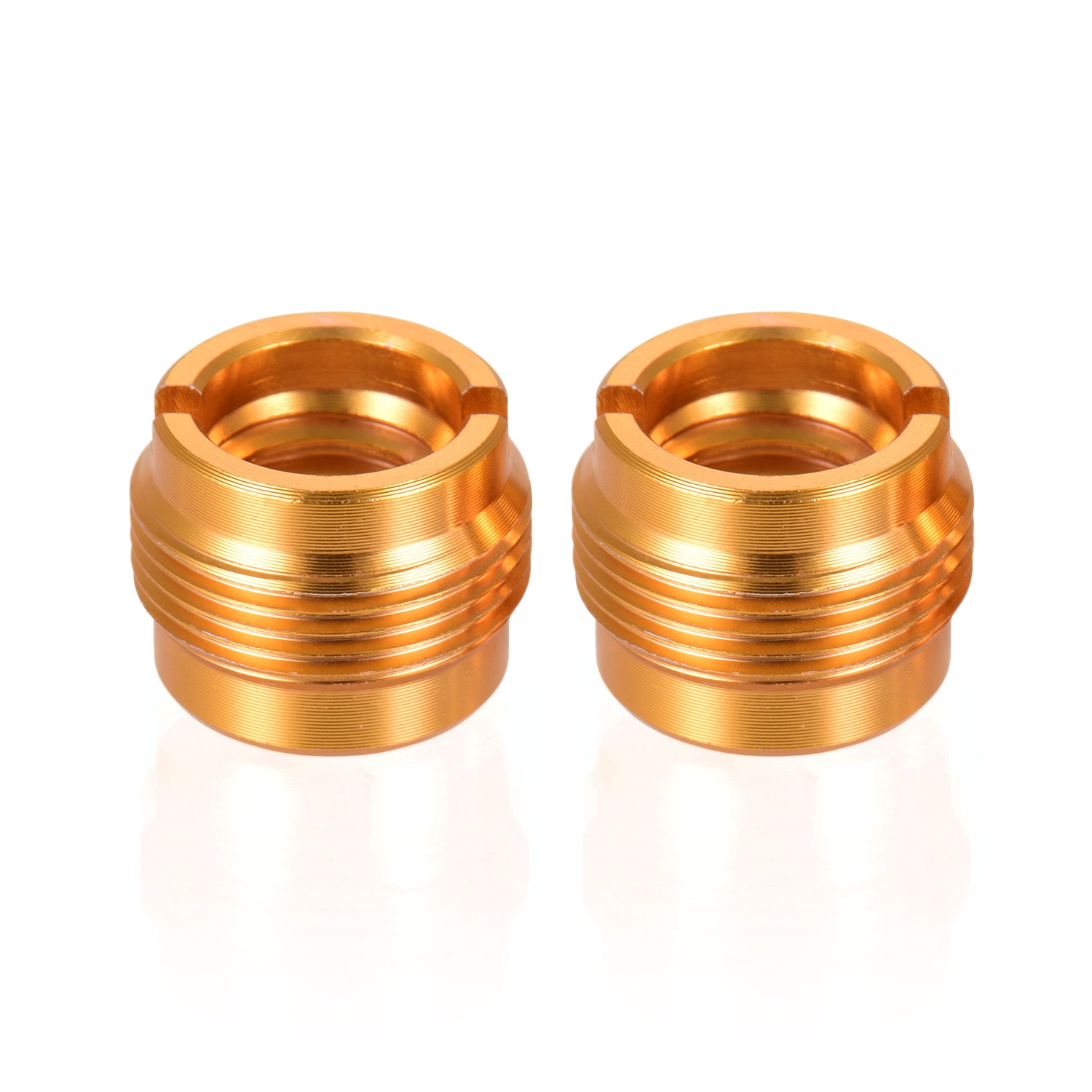 2 Stuks Microfoon Schroef Adapter 3/8 Inch Vrouwelijke 5/8 Inch Mannelijk Schroefdraad Moer Schroeven Voor Mic Micphone Stand Klem goud Kleur