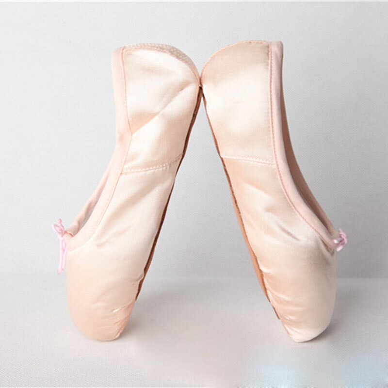 Newly Women Ballet Dance Toe Shoes Satin Pointe Silk Ribbon Bandage Shoes VK-ING