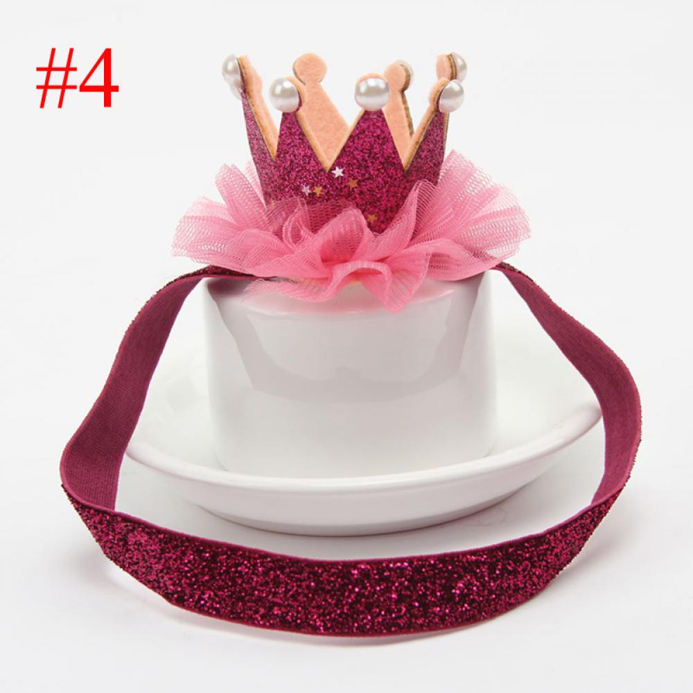 1 pièces mignon filles dentelle perle brillant étoile élastique bandeau couronne princesse pince à cheveux épingles à cheveux accessoires de cheveux: 4