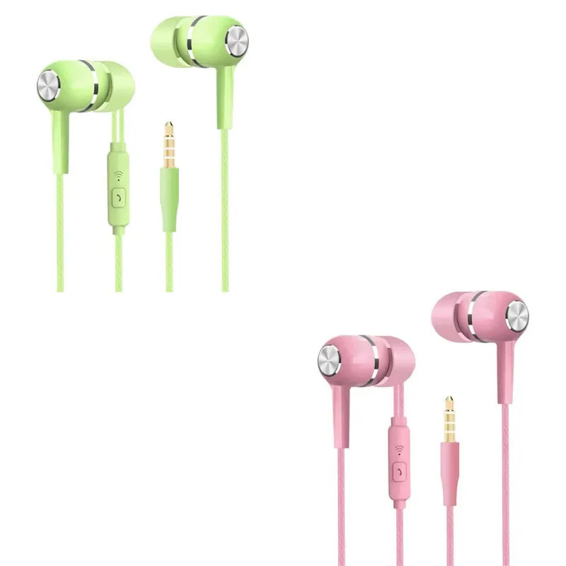 1/2/3/4 Stück Universal 3,5 mm kabelgebundene Kopfhörer Sport-Ohrhörer mit Bass-Telefon-Kopfhörer Stereo-Headset mit Mikrofon-Lautstärkeregler: TIEFBLAU