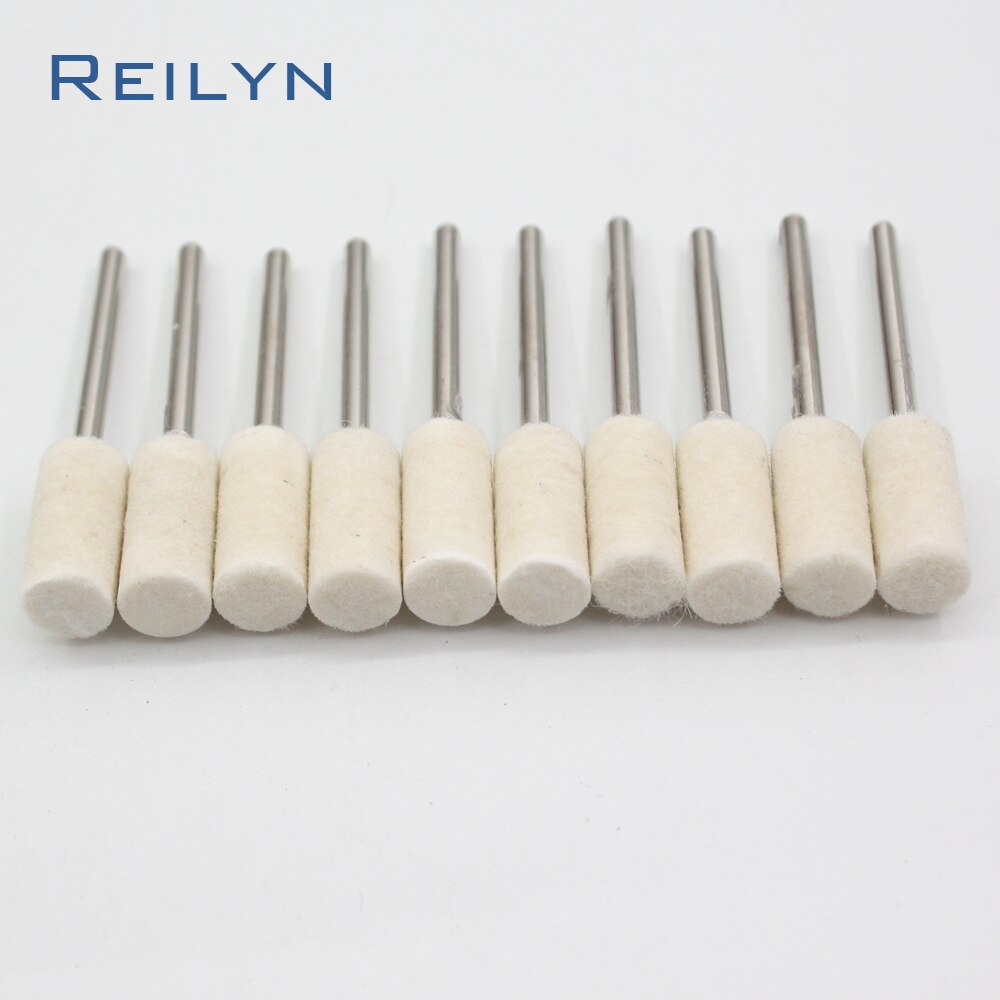 12 pcs Wool Polishing Wheel 6mm/8mm/10mm/12mm Polishing Disc Artificial-wool Polisher Roller for Dremel Rotary Tools