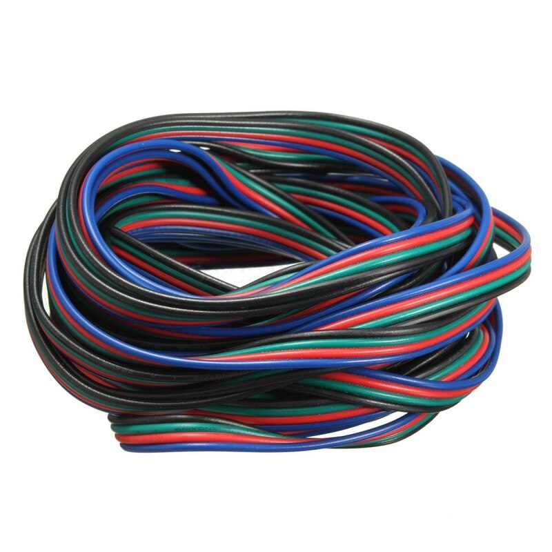4 Pin Wire Extension Connector Cable Cord For LED RGB Strip 3528 5050 Connector Colourful 5M / 10M / 20M / 50M: b