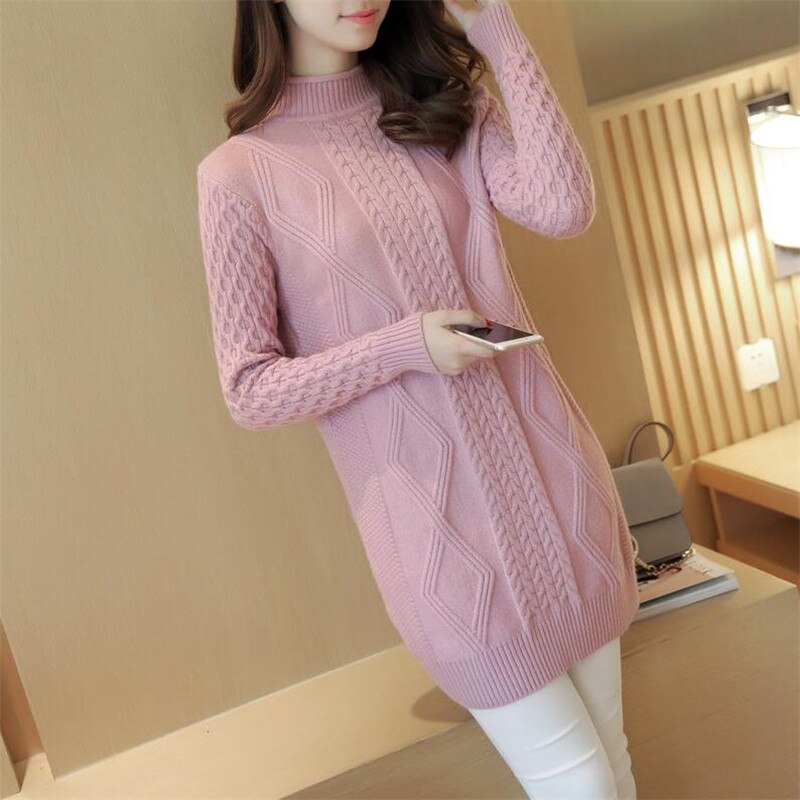 herbst Winter Pullover Kleid Dicken Rollkragenpullover Gestrickten Kleider Warm Bodycon Mini Vestidos Reine Frauen Elastische Strickwaren Frauen