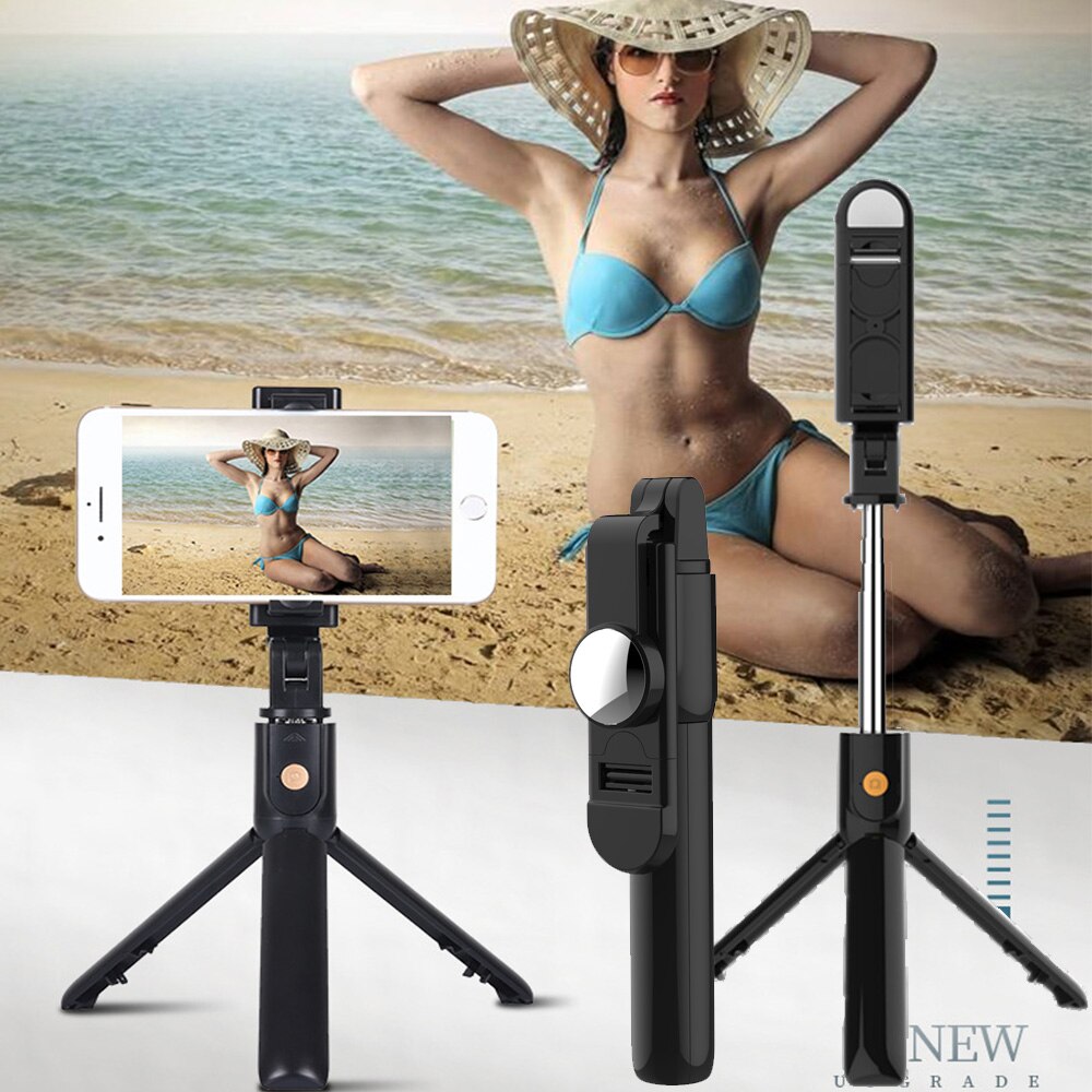 Girls Boys Portable Wireless Bluetooth Selfie Stick Handheld monopod Foldable Tripod With Bluetooth Remote Control