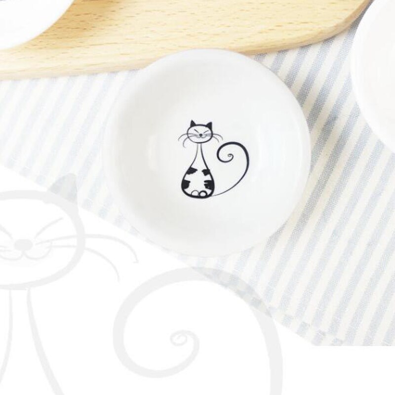 Japansk kat keramik serveringsfade keramik og tallerken sæt mini snack salat aftensbakke sauce ovn bagning fad bordsæt