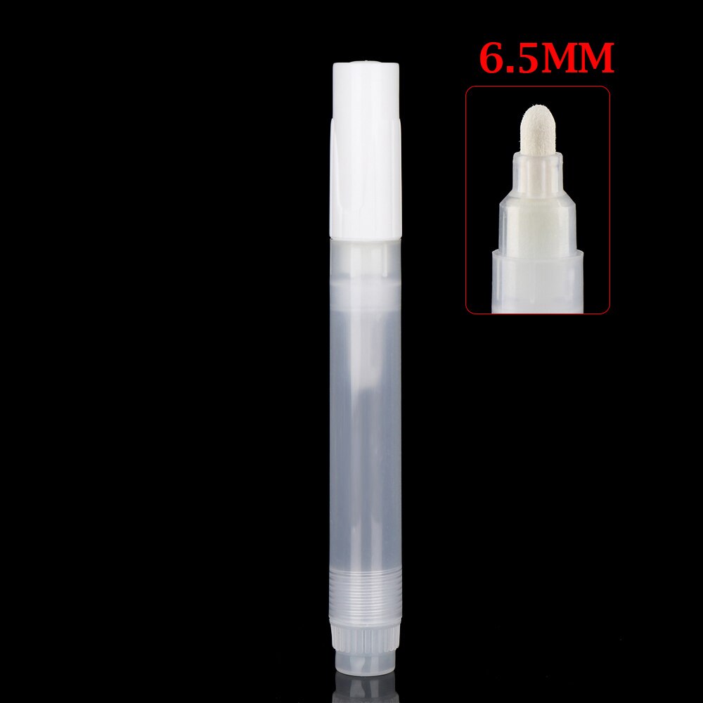 1PC Repeatable Use Plastic Transparent Graffiti Pens Empty Rod Liquid Chalk Marker Barrels Tube Refillable ink Stationery: 6.5mm
