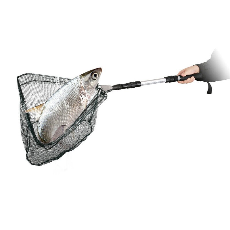 Telescopische Vouwen Aluminium Handvat Vissen Schepnet 3 Sectie Uitbreiding Pole Vissen Tool Whshopping