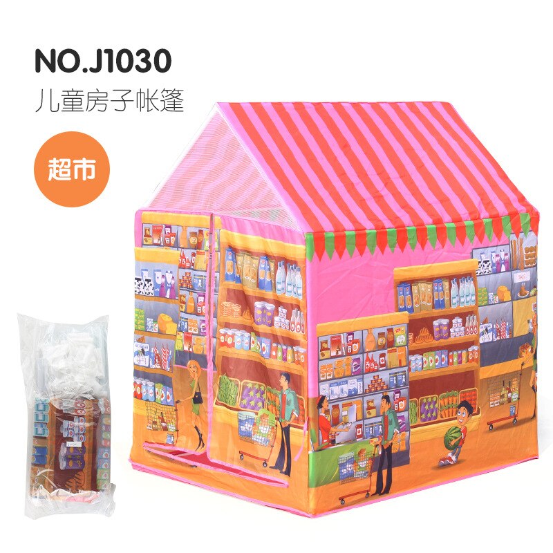 Baby Zelte Tragbare Faltbare Spiel Tipi Karikatur Nette freundlicher Zelt Ich bin Freien freundlicher Spielen Haus Leinwand Baumwolle: 1030