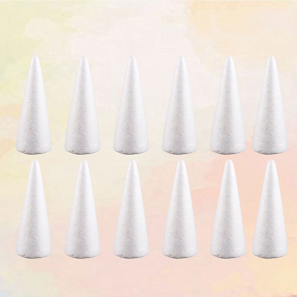 12 stuks 10cm , stevige, zelfgemaakte kegels van schuimrubber, accessoires voor thuis, knutselen en kerst