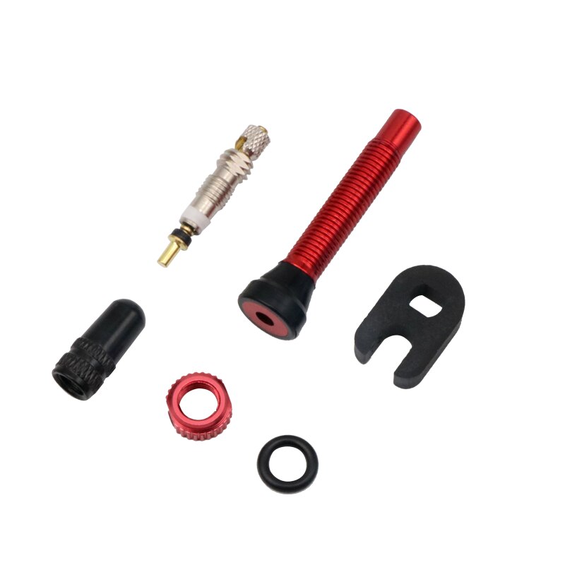 2 Stuks 40/60 Mm Fiets Vacuüm Luchtventiel Duurzaam Legering Stuurpen Messing Kern F/V Presta Mtb Tubeless Band Nozzle Cap Fietsen Onderdelen