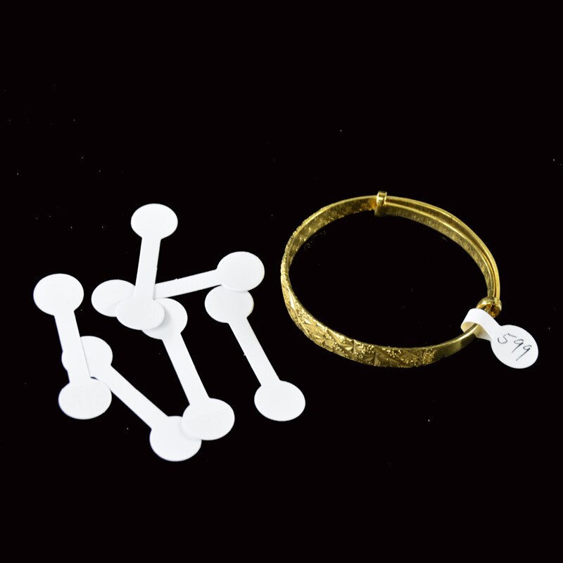 Jewelry labels 50 pcs/100 pcs kraft paper self-adhesive retail round jewelry labels tag price self-sticking