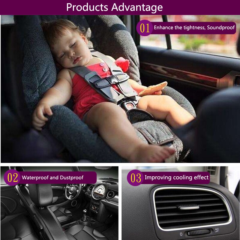 Car Door Seal Strips Sticker Sound Insulation Sealing for dacia duster mercedes w203 volvo xc60 renault megane peugeot 508