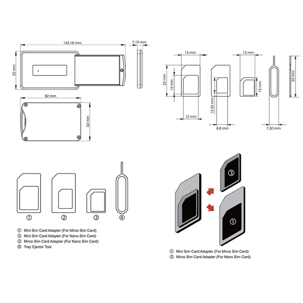 SD Card Organizer Spill Proof Portable Spill Proof Durable SD Card Organizer Compact Safe SIM Card Case