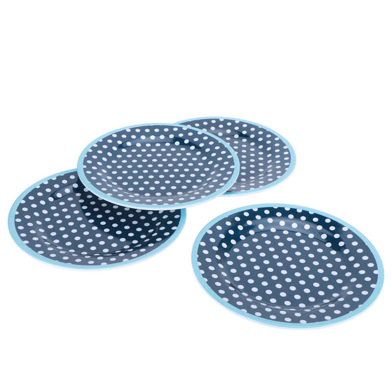 Salad Plates 4Pcs 9in Food Dish Fruit Salad Dessert Plate Tableware Kitchen Accessory for Home