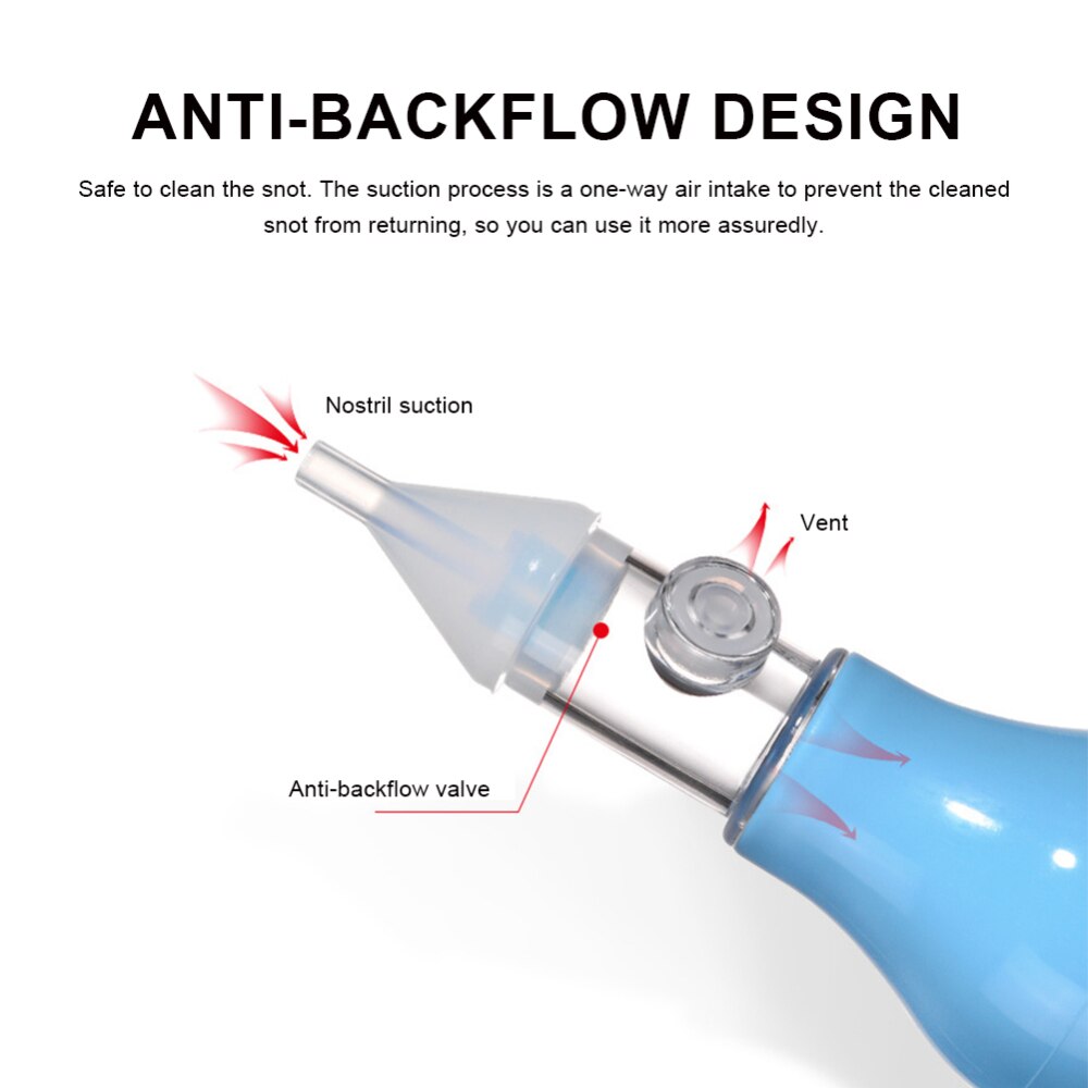 Neugeborene Kleinkind Silikon Nasal- Aspirator Pumpe Typ kalt Nasal- Schleim Reiniger Antibackflow Baby Nasal- Aspirator sicher Vakuum Saugnapf