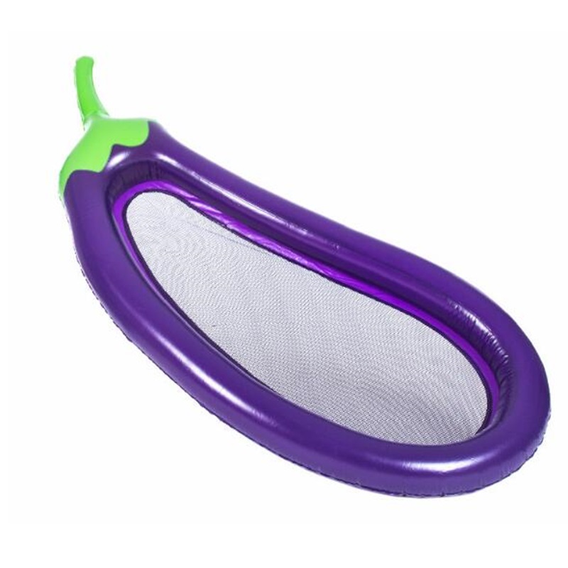 Big size Summer Inflatable eggplant Shape Swim Pool Floats Raft Air Mattresses Swimming Fun Water Sports Beach Toy For Adult