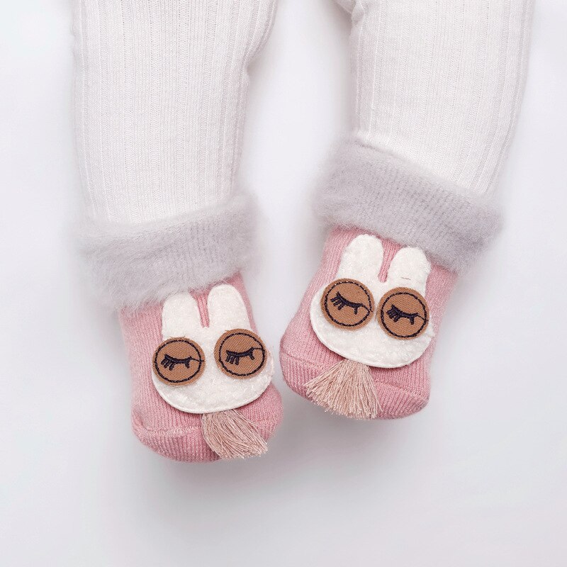 Babysokjes Herfst En Winter Fluwelen Warme Baby Boy Meisjes Sokken Cartoon Peuters Sokken Doseren Borstel Antislip Kinderen sokken: 4 / M12-24Months