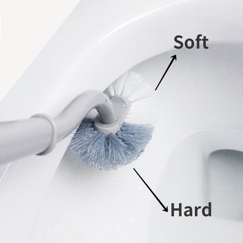 Brosse de toilette à tête courbée de type S à suspendre au mur, brosse d'écart d'angle, cheveux doux, outils de livres ménagers, HOWall