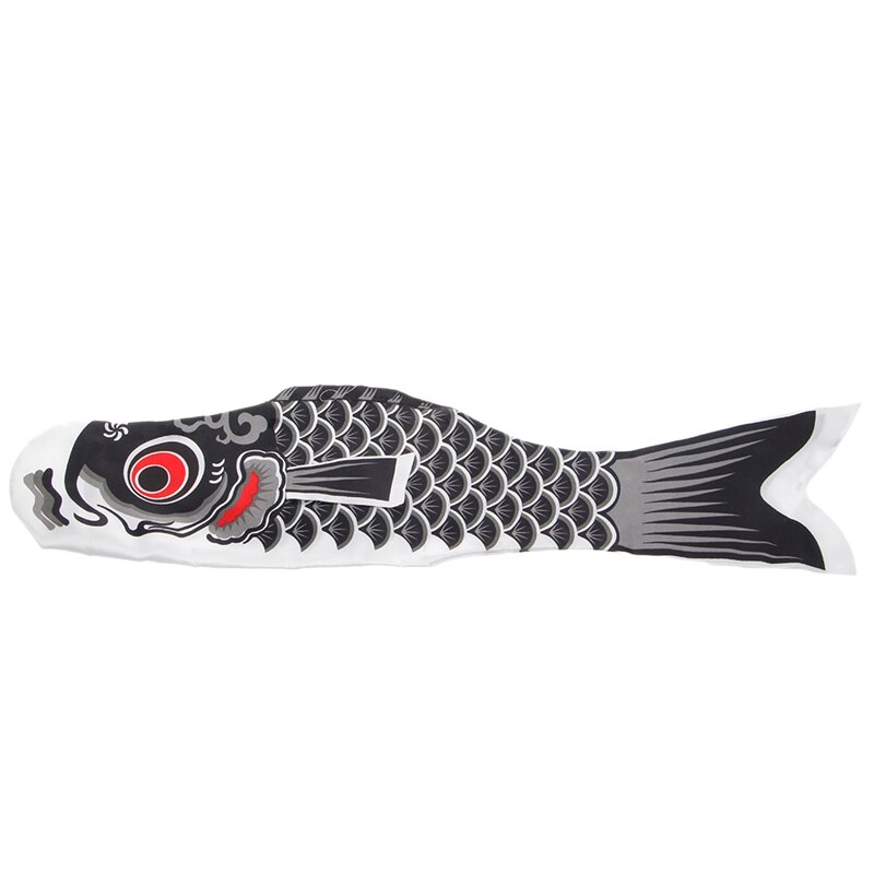 55Cm Koi Nobori Karper Wind Sokken Koinobori Kleurrijke Vis Vlag Opknoping Muur Decor: Black