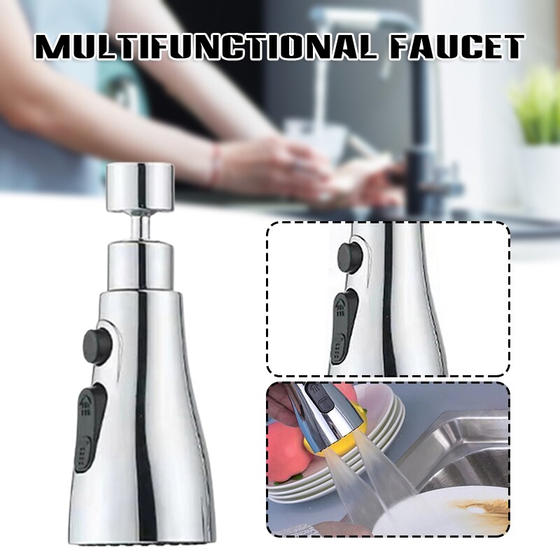 Multifunctional Faucet Universal Pressure Tap Nozzle Replacement Sprayer Universal for Kitchen Bathroom B99