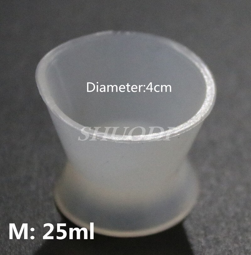Taza mezcladora de silicona Flexible Dental, recipiente de plástico mezclador de goma de silicona, herramienta de dentista: 3 Pcs of Medium