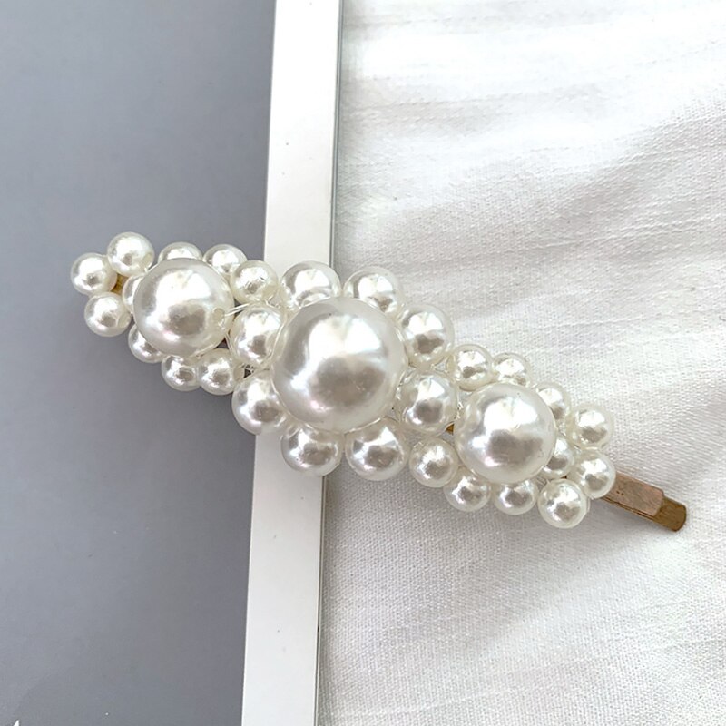 Full Pearl Hair Clips Pins For Women Girls Hairpins Barrette Korean Metal Hairgrip Hair Accessories