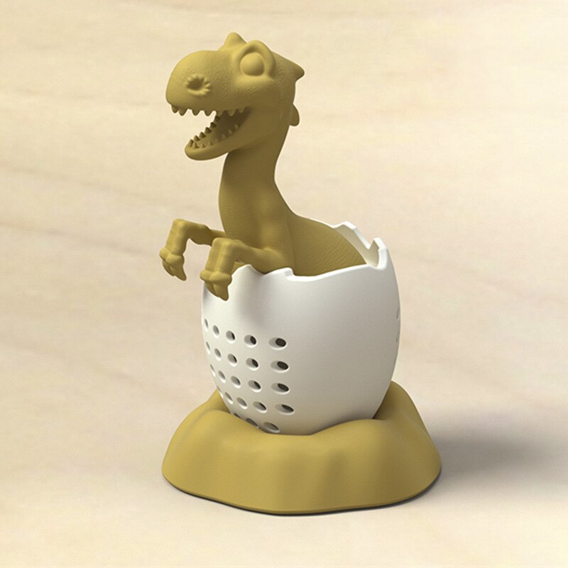 Siliconen Theezeefje Creatieve Dinosaurus Vorm Thee-ei Leaf Herbal Spice Filter Theepot Herbruikbare Filter Thee Set Accessoires: 2