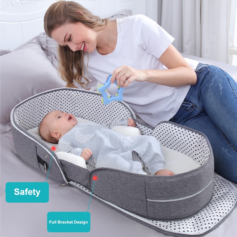 Multifunctionele Opvouwbare Reizen Draagbare Slapen Baby Bed Wieg Voor Baby Mug Nest Voor Pasgeborenen Draagbare Kribben Voor Baby bed