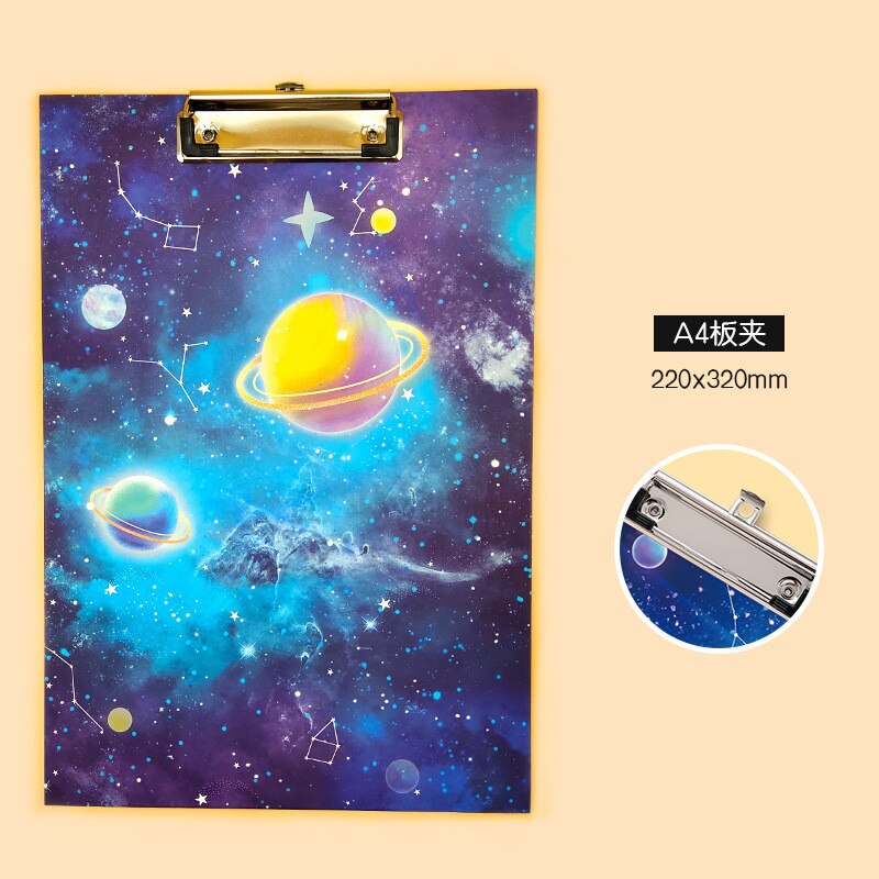 sternenklar Himmel A4 Zwischenablage Ordner Einreichung Produkte Schreiben Documen Lagerung Hinweis Papier Clip Bord Schreibwaren Papier Ordner Pad: Grün