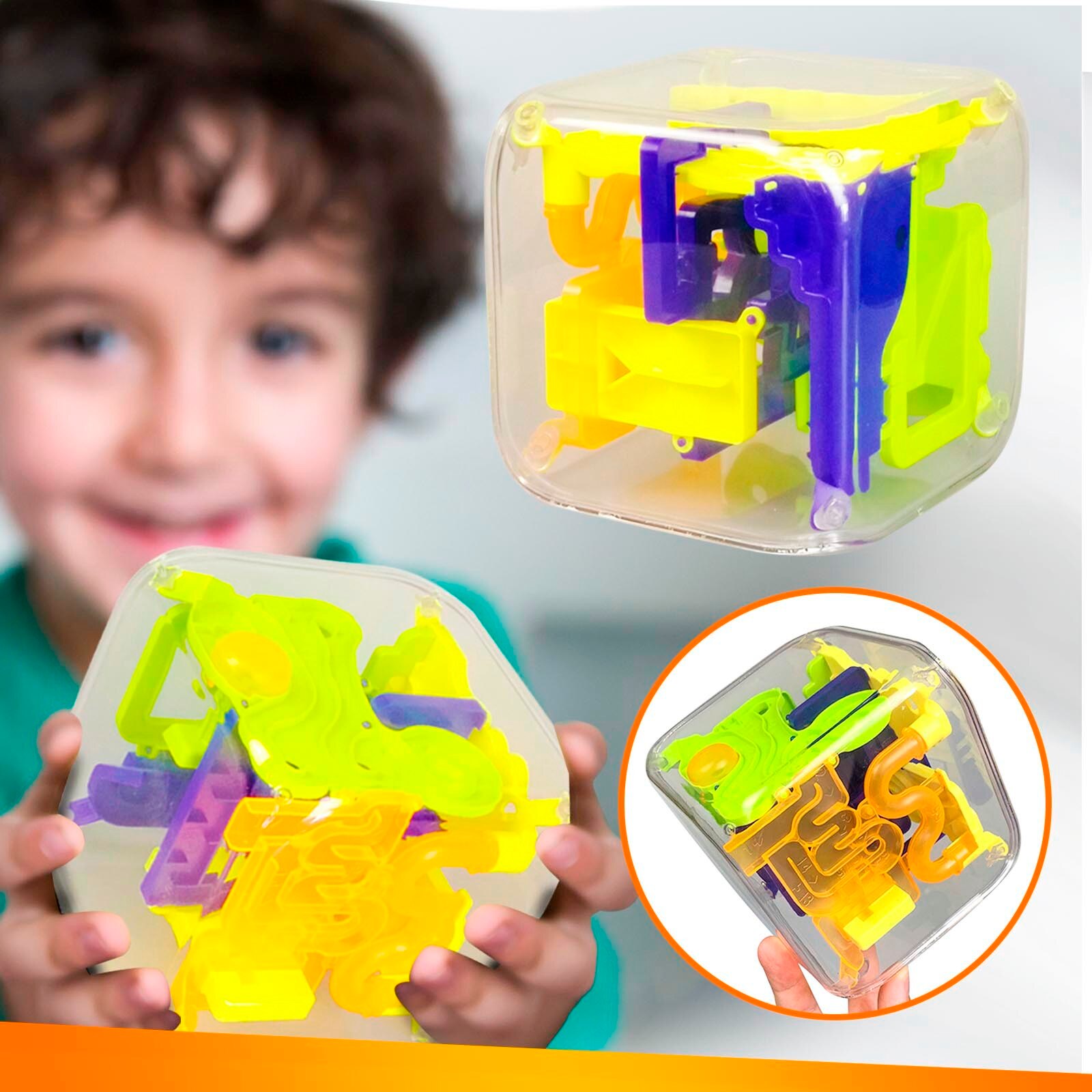 3d Zwaartekracht Geheugen Sequentiële Doolhof Bal Puzzel Speelgoed Voor Kinderen Volwassenen Transparante Zeszijdige Puzzel Balans Brain Teaser Leren speelgoed