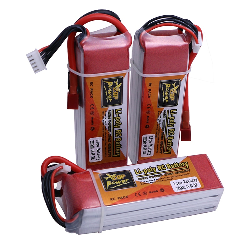 1 Pcs ZOP Power 14.8V 2800mAh 4S 30C Lipo Battery T/XT60 Plug High Power