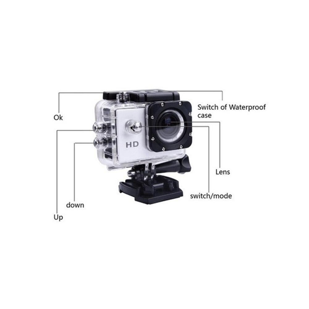 IP67 Sj4000 Sports Camera Camcorder A7 Outdoor Aerial Photography Mini Digital Camera 2.0 Inch Waterproof Sports Camera