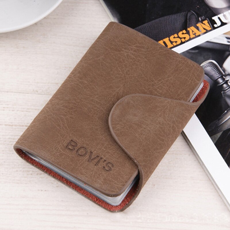 BOVIS Jahrgang Kreditkarte Halfter oben PU Leder 20 Karte Slot Geschäft Ich würde Karte Halfter Klassische styleMen Karte Brieftasche Brieftasche rfid