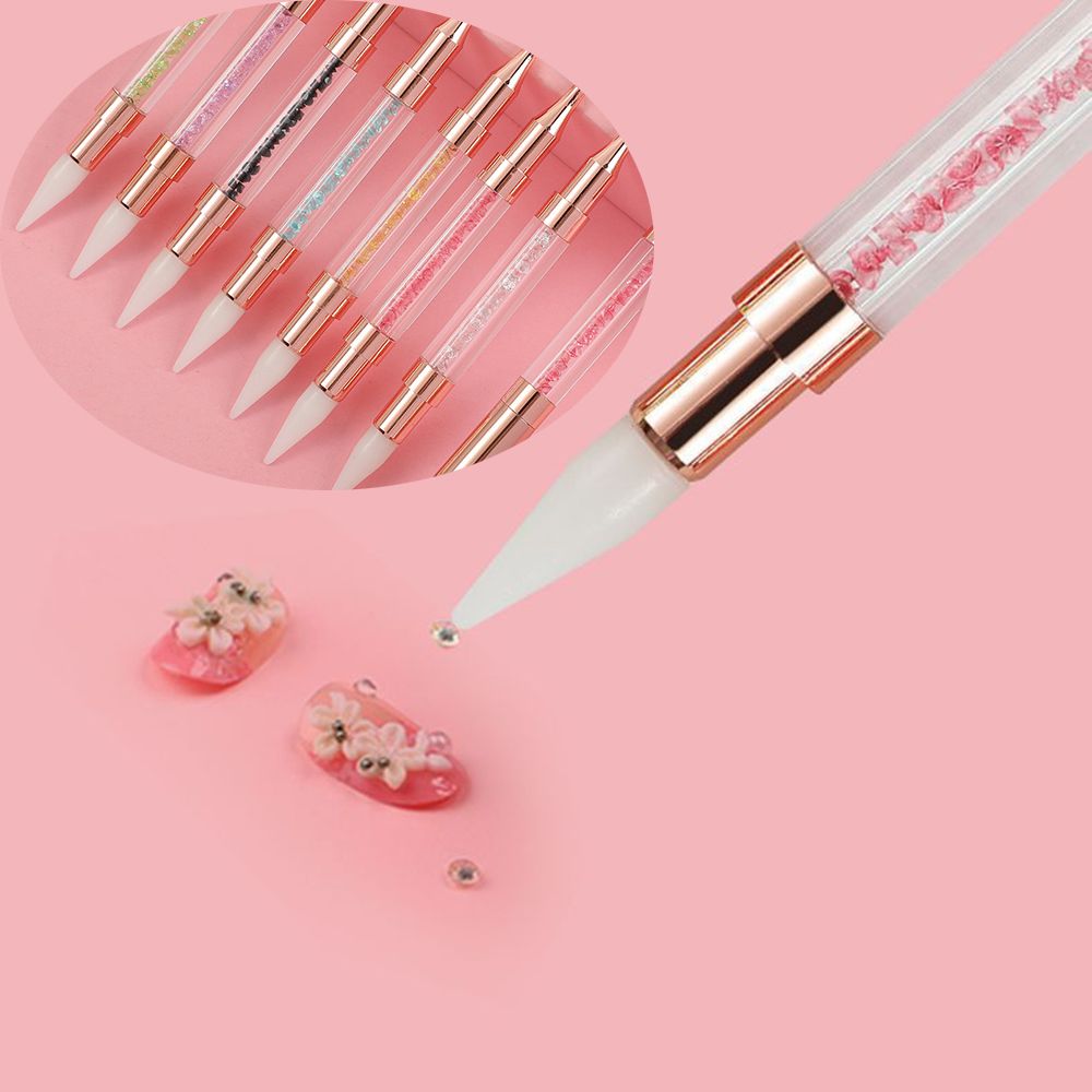 Penna per pennarelli per trapano a punta di scarico per penna a testa di cera autoadesiva in cristallo acrilico