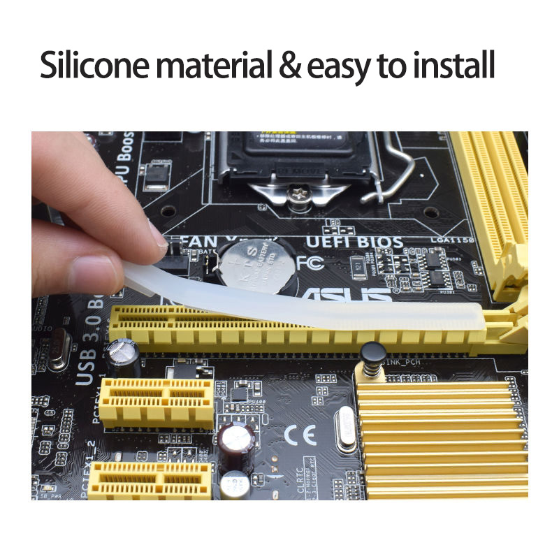 Pcie X16 Slot Dust Plug Silicone Interface Case Anti-dust Cover Dustproof Plug Prevent Oxidation and Prevent Rust for Desktop