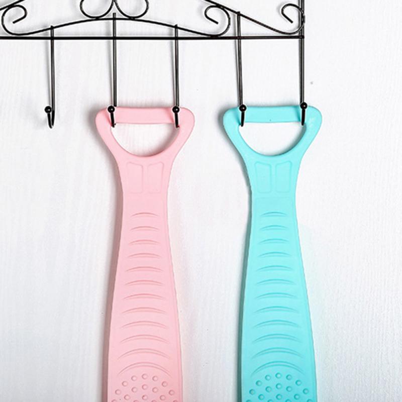 Siliconen Wrijven Handdoek Lange Badhanddoek Pull Back Strap Wassen Scrubber Scrub Siliconen Wassen Bad Borstels Sponzen Scrub