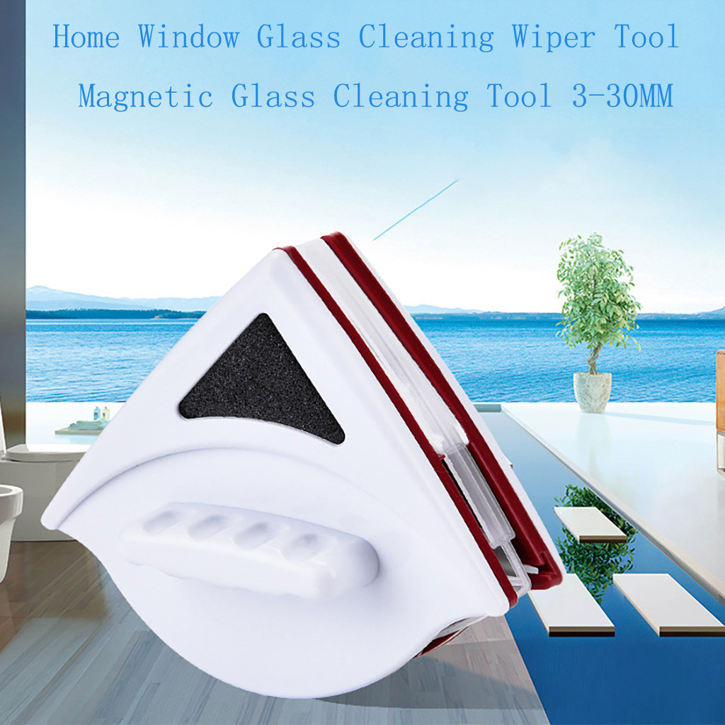 Limpiador de vidrio para ventanas del hogar, herramienta de limpieza de vidrio magnética, instrumento para limpiar vidrios de 3-30MM, limpiador de vidrio magnético de doble cara