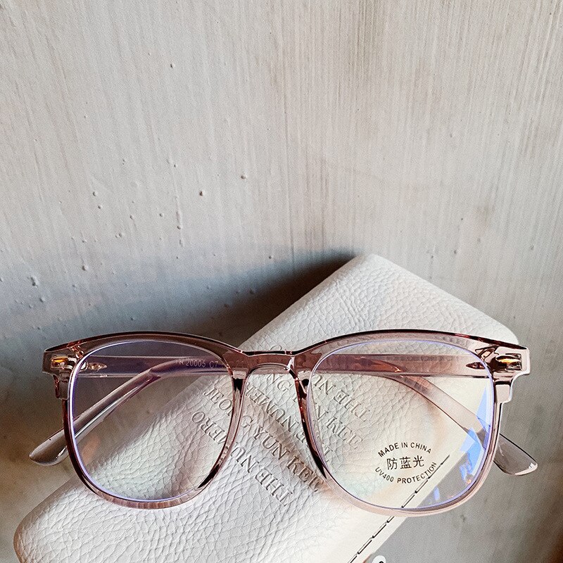 Women Glasses Frame Men Eyeglasses Frame Vintage Round Clear Lens Glasses Optical Spectacle Frame Transparent: tea