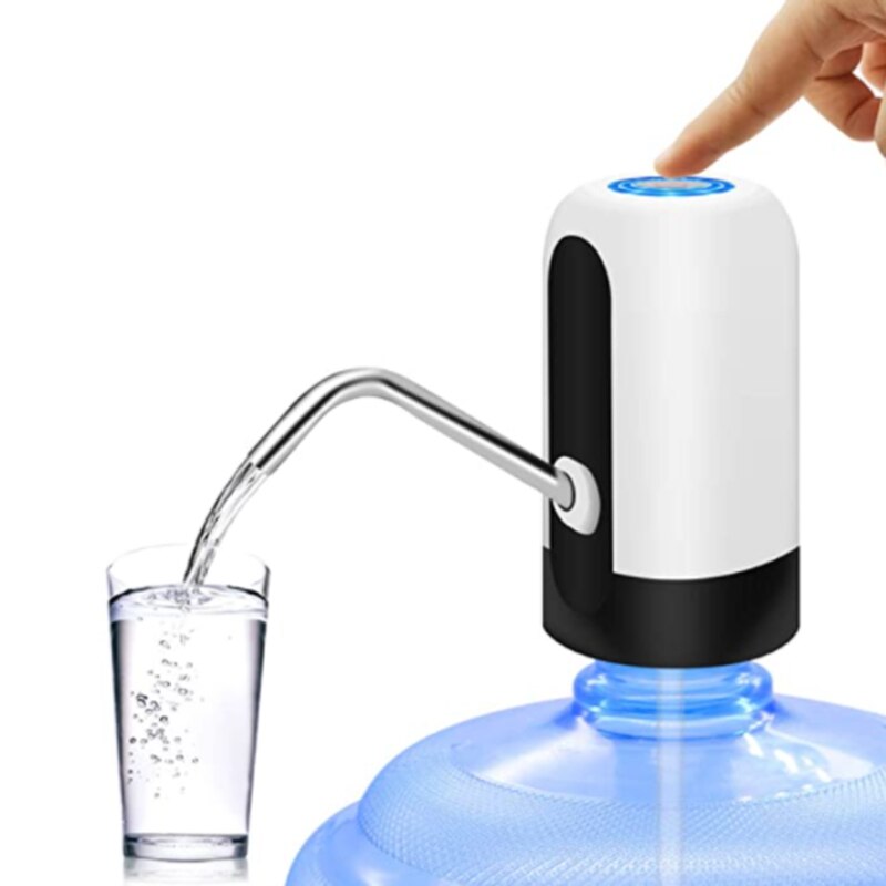 Portable Water Bottle Pump, 5 Gallon Universal Bottle Electric Water Dispenser with Switch and USB Charging