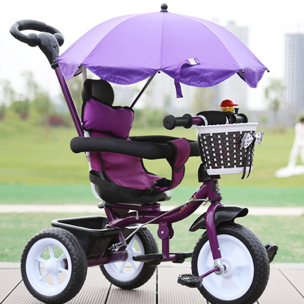 Foldable Summer Outdoor Beach Sunshade Umbrella Sun Protection Parasol Shelter All-weather with Universal Clamp Travel Anti-UV