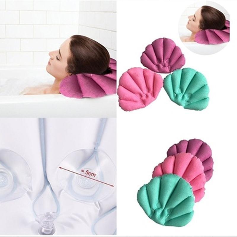 Bath Spa Cushion Inflatable Head Back Rest Bathroom Inflatable Cushion Neck Head