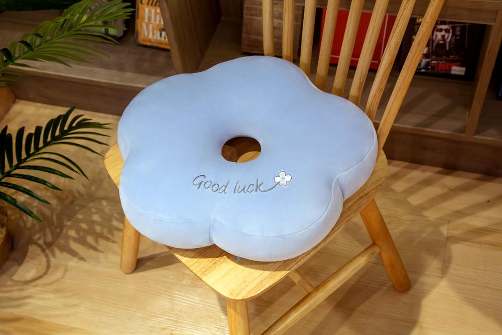 Almohadas con forma de flor, almohadas, decoración barata Cojines de asiento de coche para el hogar, cojines almohadones decorativos gruesos para sillas de oficina para sofá: Azul