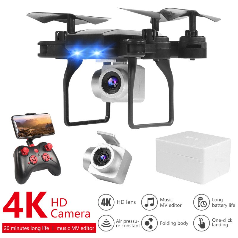 Mini Rc Drone 4K Hd Camera Professionele Dron Wifi Opvouwbare Quadcopter Afstandsbediening Rc Helikopters Opvouwbare Drone Speelgoed Voor kids