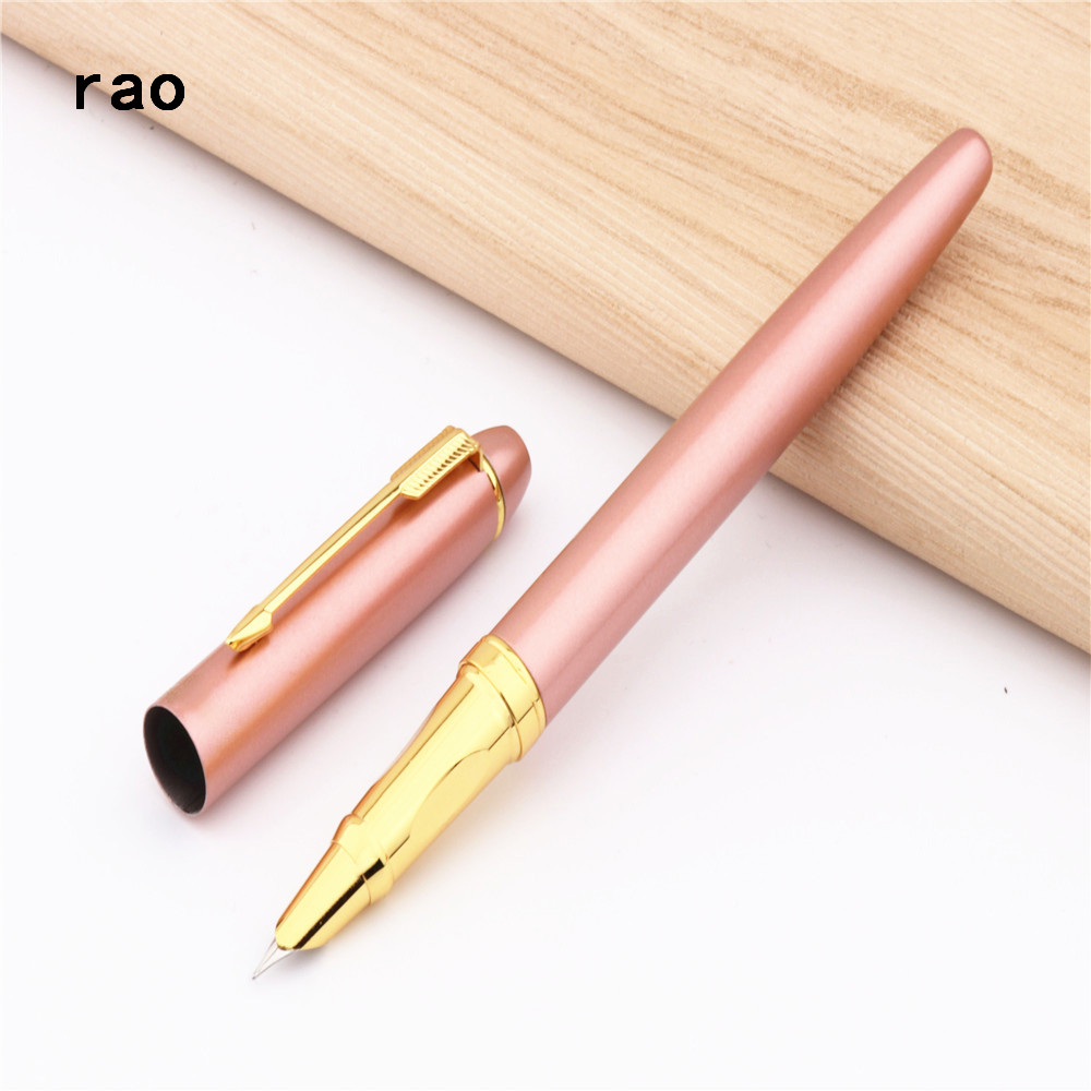 7035 All Classic Fine body School students office stationery Fine Nib Fountain Pen: Rose gold