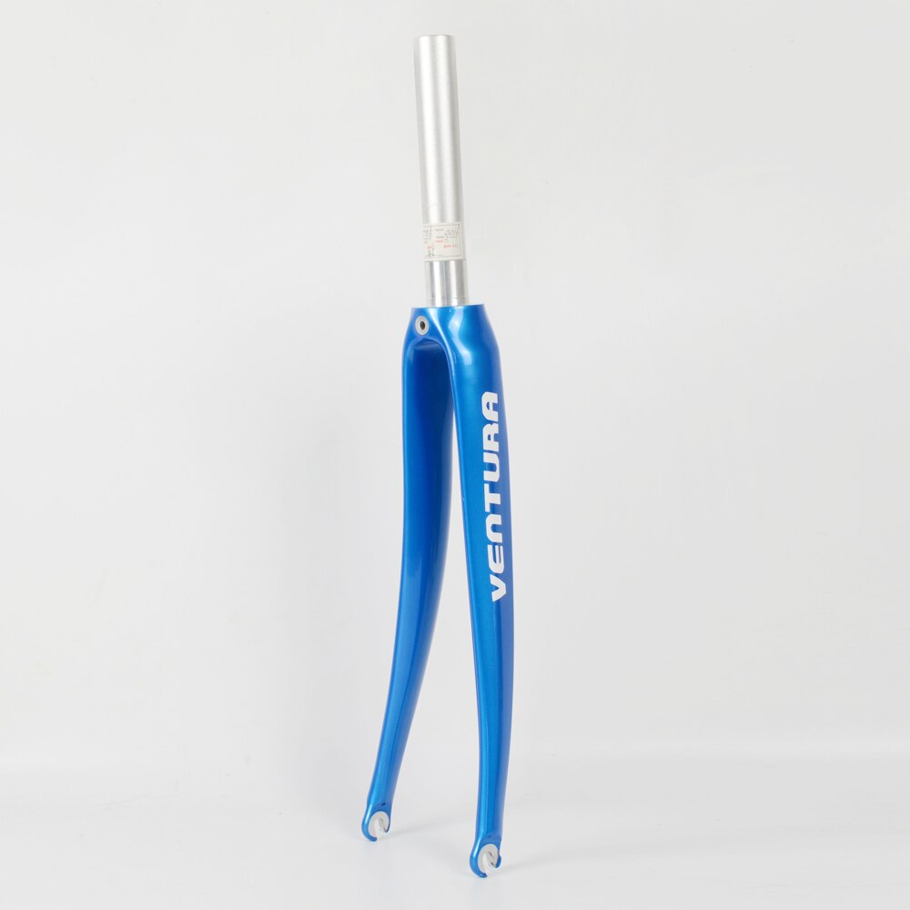 Horquilla de bicicleta de carretera de , 700C, 28,6mm, Ciclismo de Carretera Fixie de aluminio y carbono brillante: Azul
